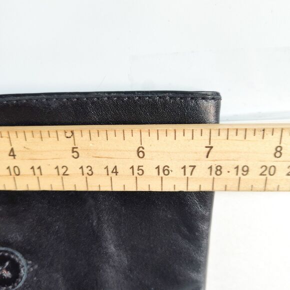 Clarks Indigo Leather Knee High Tall Boots Black Size 8 Whimsical Spool Heel Zip - Picture 14 of 14